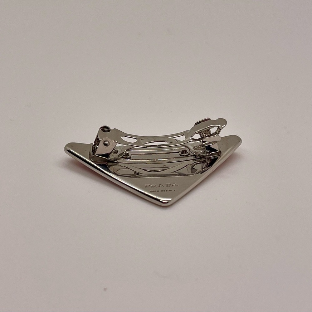 AUTHENTIC PRADA METAL HAIR CLIP - PINK - Picture 4 of 11